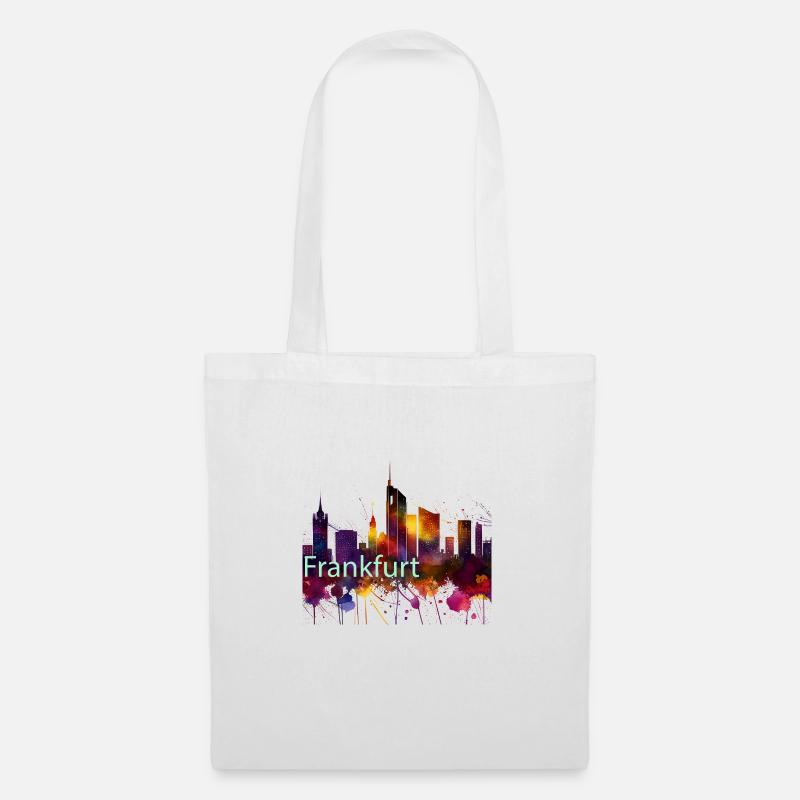 frankfurt skyline - Stoffbeutel - Weiß