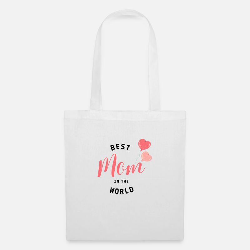Best Mom Beste Mama Luftballons Slogan Muttertag - Stoffbeutel - Weiß