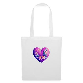 Fête des mères, Saint-Valentin, Mariage, Amour, Fiançailles - Sac en tissu - blanc - Devant