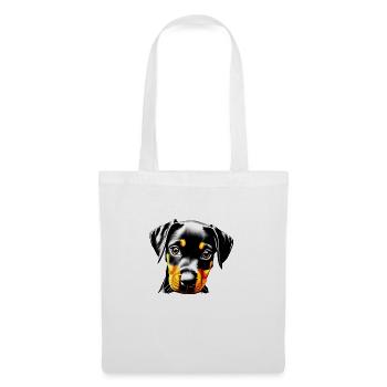 Doberman Chien Doberman Puppy Doberman Dresseur - Sac en tissu - blanc - Devant