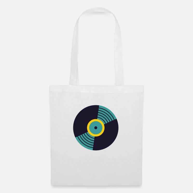 Vinyl Retro - Stoffbeutel - Weiß
