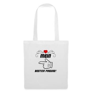 mein bester freund 2 - Stoffbeutel - Weiß - Vorne