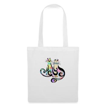 Chats - Sac en tissu - blanc - Devant