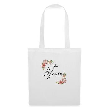 La mariée floral - Sac en tissu - blanc - Devant
