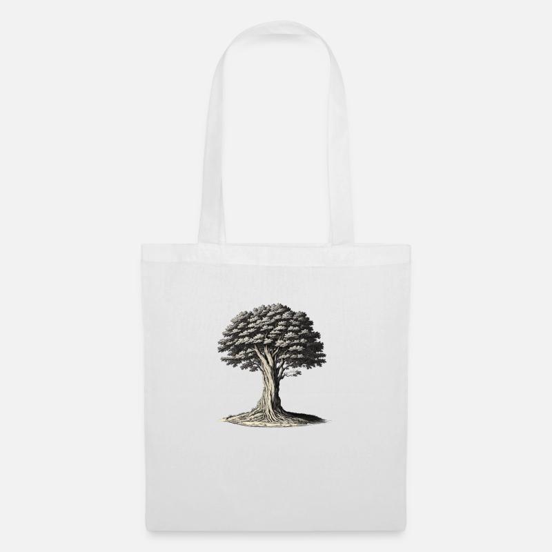 Tree in classic style - Tote Bag - white