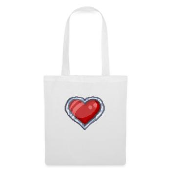 Pillowg1rl Emote Herz - Stoffbeutel - Weiß - Vorne