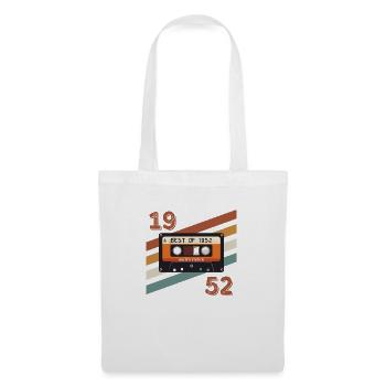 1952 rétro vintage anniversaire - Sac en tissu - blanc - Devant