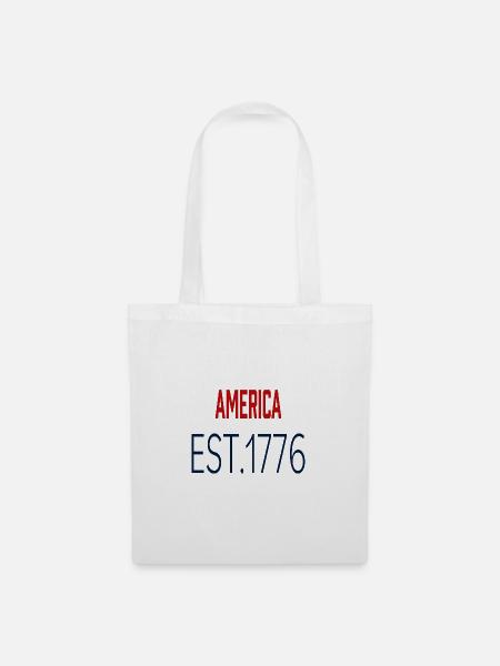 America EST. 1776 - Stoffbeutel - Weiß