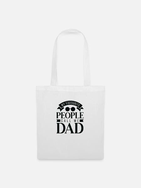 Meine Lieblingsmenschen nennen mich Papa - Stoffbeutel - Weiß