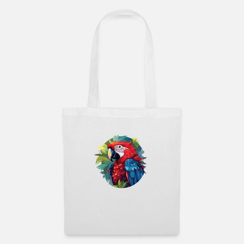 Tropical Parrot - Stoffbeutel - Weiß