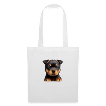 Rottweiler chiot chien Rottweiler chiot chiens - Sac en tissu - blanc - Devant