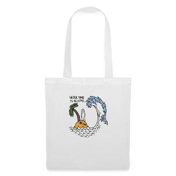 Le temps de l’eau pour être en vie - Sac en tissu - blanc - Devant