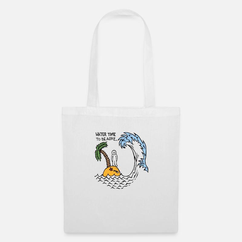 Water Time To Be Alive - Tote Bag - white