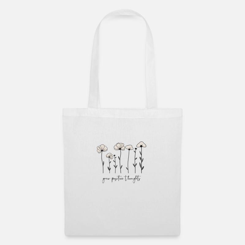 Grow positive thoughts - Stoffbeutel - Weiß