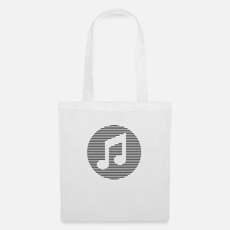 Musik Piktogramm - Stoffbeutel - Weiß