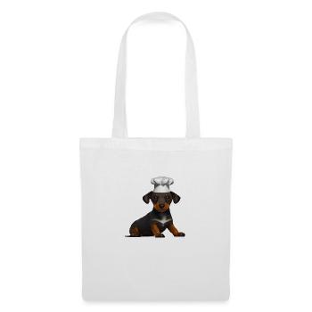Dachshund Hunde Gastronom Hund Dackelwelpe Kochen - Stoffbeutel - Weiß - Vorne