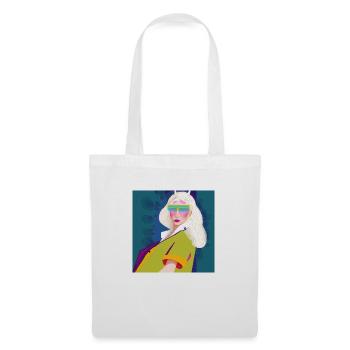 Moderne Retro Girl Kollektion - Anna - Stoffbeutel - Weiß - Vorne
