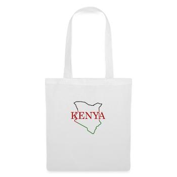 Carte du Kenya - Sac en tissu - blanc - Devant