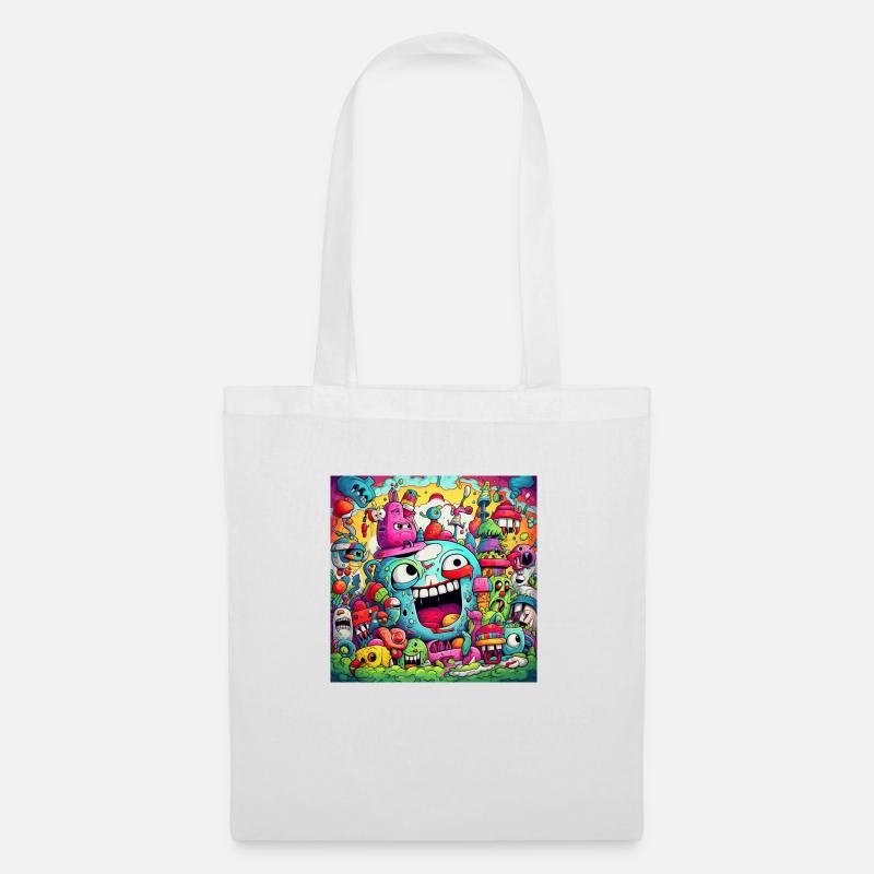 Monster Design - Tote Bag - white