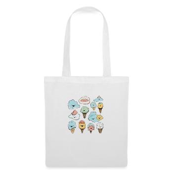 Glaces et cornets kawaii - Sac en tissu - blanc - Devant