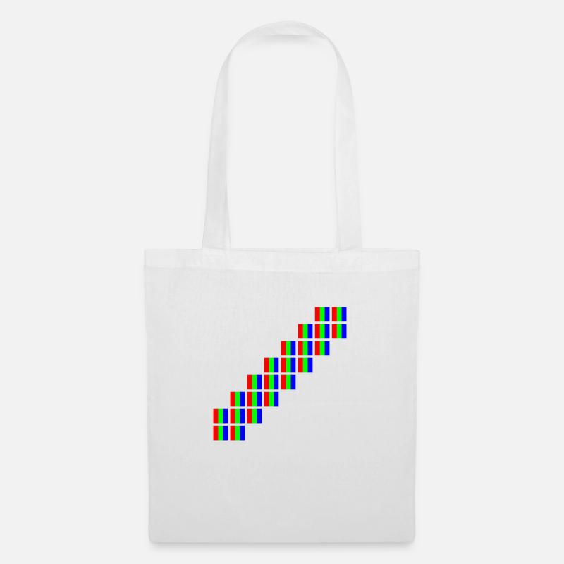 Pixel Art Schrägstrich - Stoffbeutel - Weiß