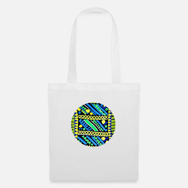 Kleidung im Kitenge-Stil!! - Stoffbeutel - Weiß