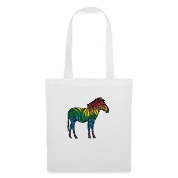 Zebra - Stoffbeutel - Weiß - Vorne