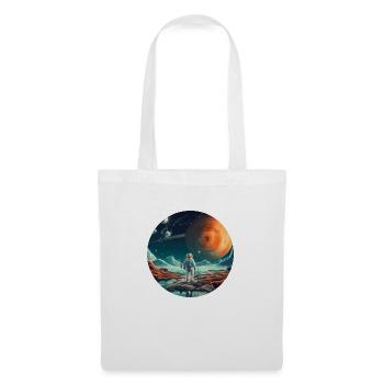 Spaceman Around Space, cadeau des astronautes - Sac en tissu - blanc - Devant
