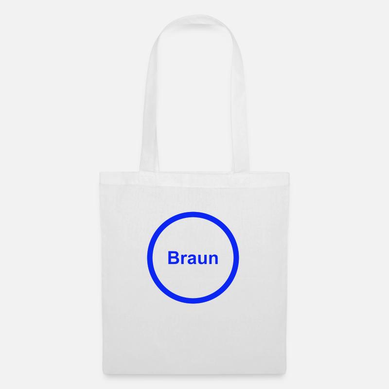 Braun - Stoffbeutel - Weiß