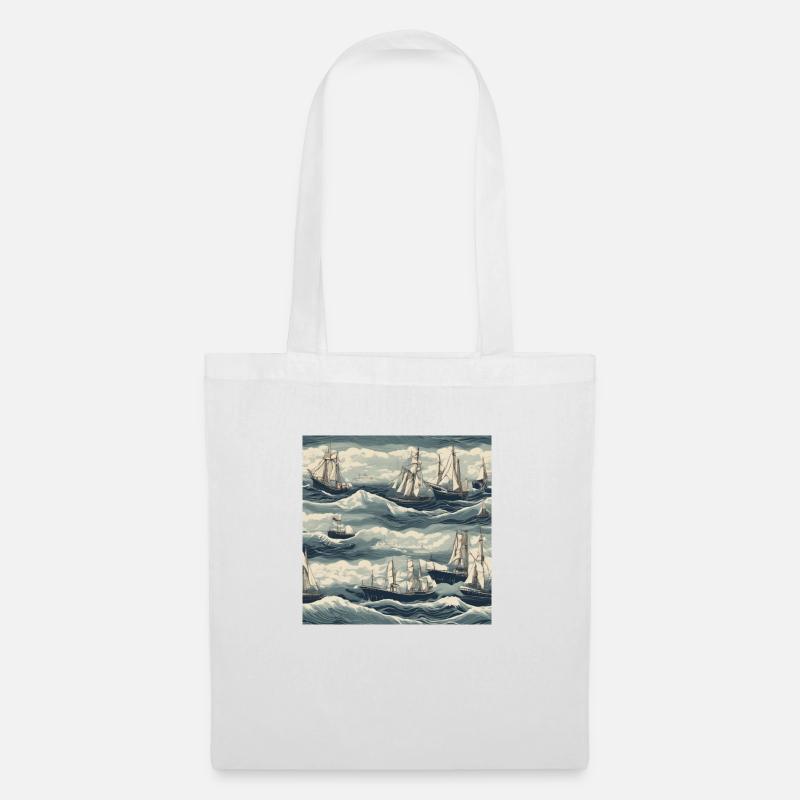 Maritime waves - Tote Bag - white
