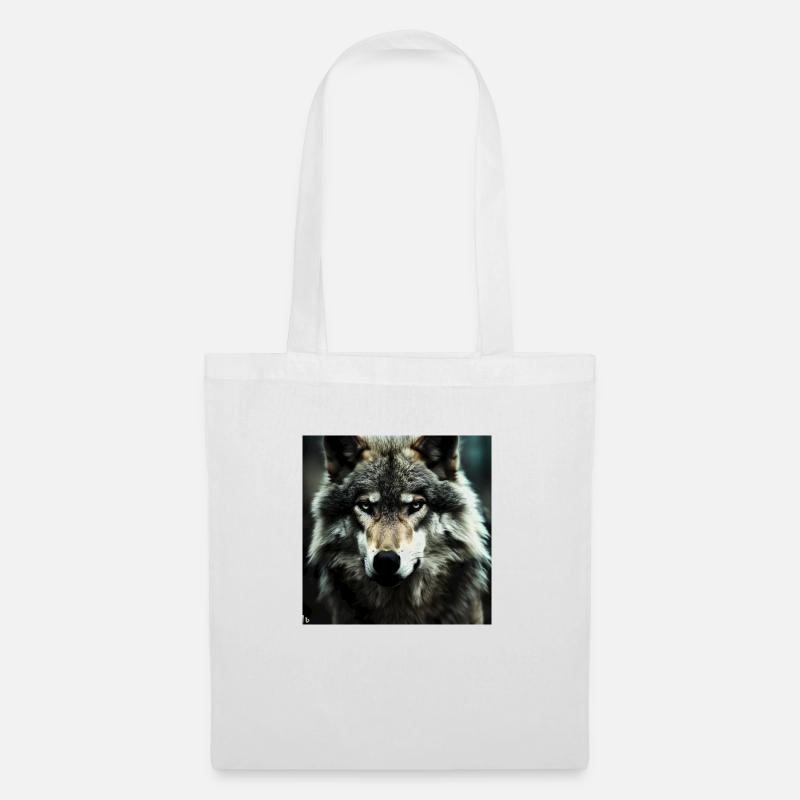 Wolf - Stoffbeutel - Weiß