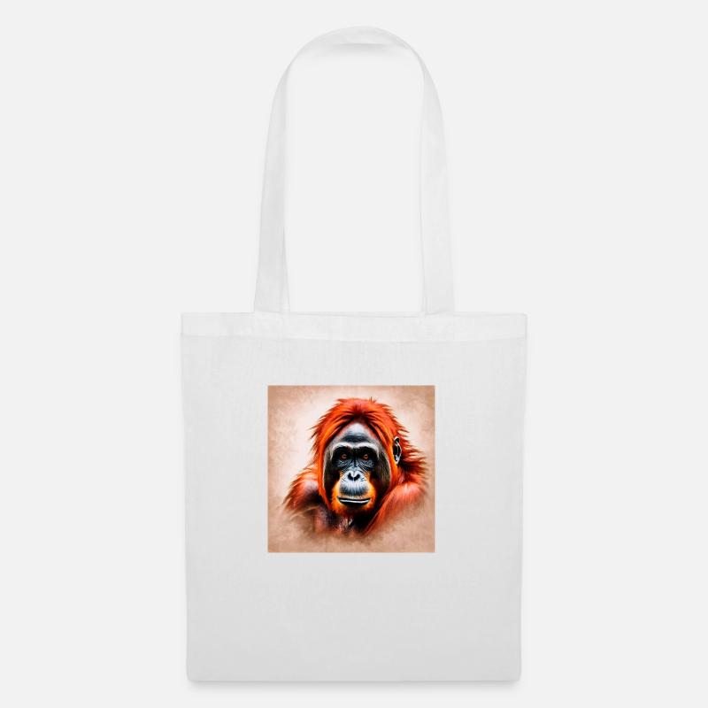 Orang-Utan 01 - Stoffbeutel - Weiß