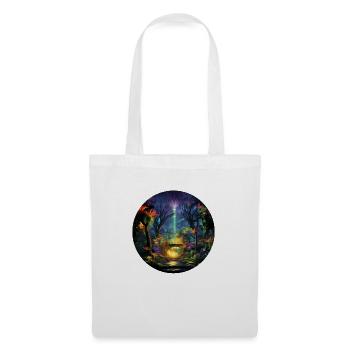 Urban Neon Adventure: Découvrez la jungle néon - Sac en tissu - blanc - Devant