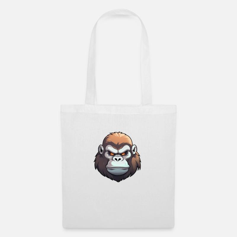 Gorilla Anime - Stoffbeutel - Weiß