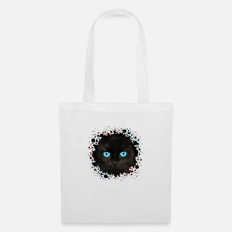 Chat - Sac en tissu - blanc