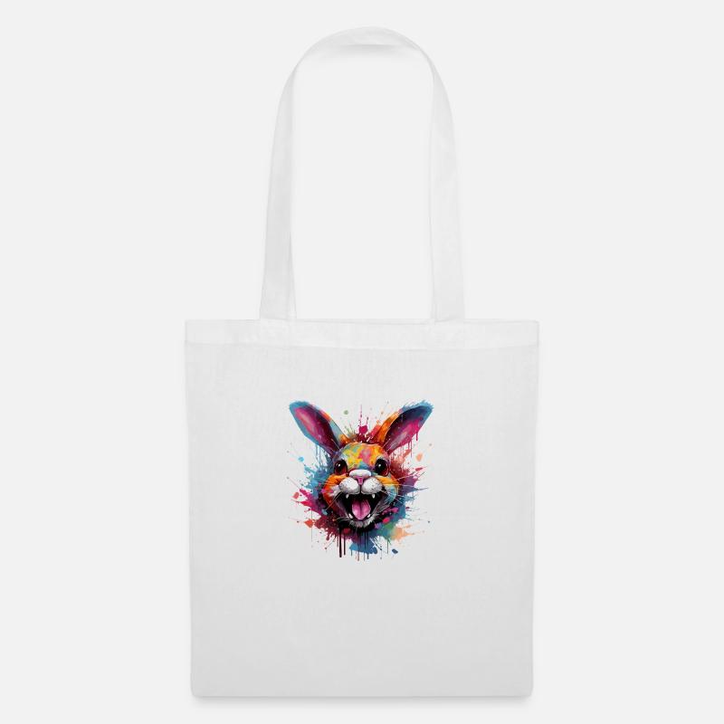 Crazy Hase - Stoffbeutel - Weiß