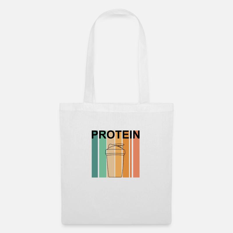 Protein Shake Gym Lifting Workout Training - Stoffbeutel - Weiß