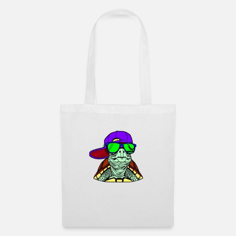 Cool Turtle - Tote Bag - white