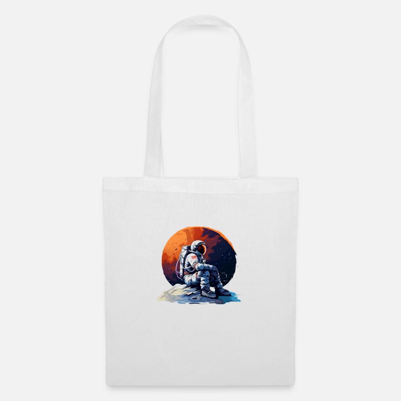 Gestrandeter Astronaut - Stoffbeutel - Weiß