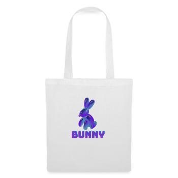 Lapin violet - Sac en tissu - blanc - Devant
