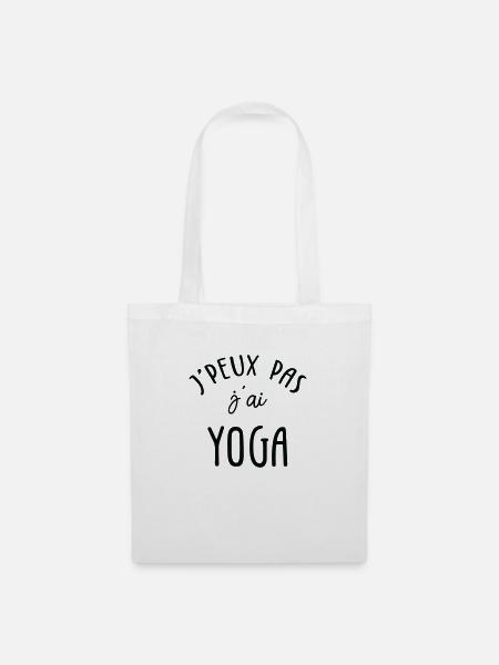 J'peux pas J'ai Yoga - Sac en tissu - blanc