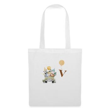 lettre v safari - Sac en tissu - blanc - Devant