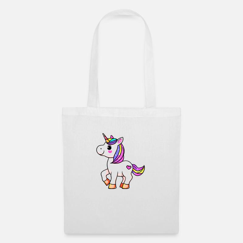 Einhorn Fabeltier Mädchen Einhörner - Stoffbeutel - Weiß