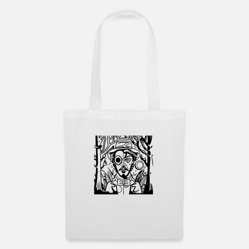 abstract face - Sac en tissu - blanc