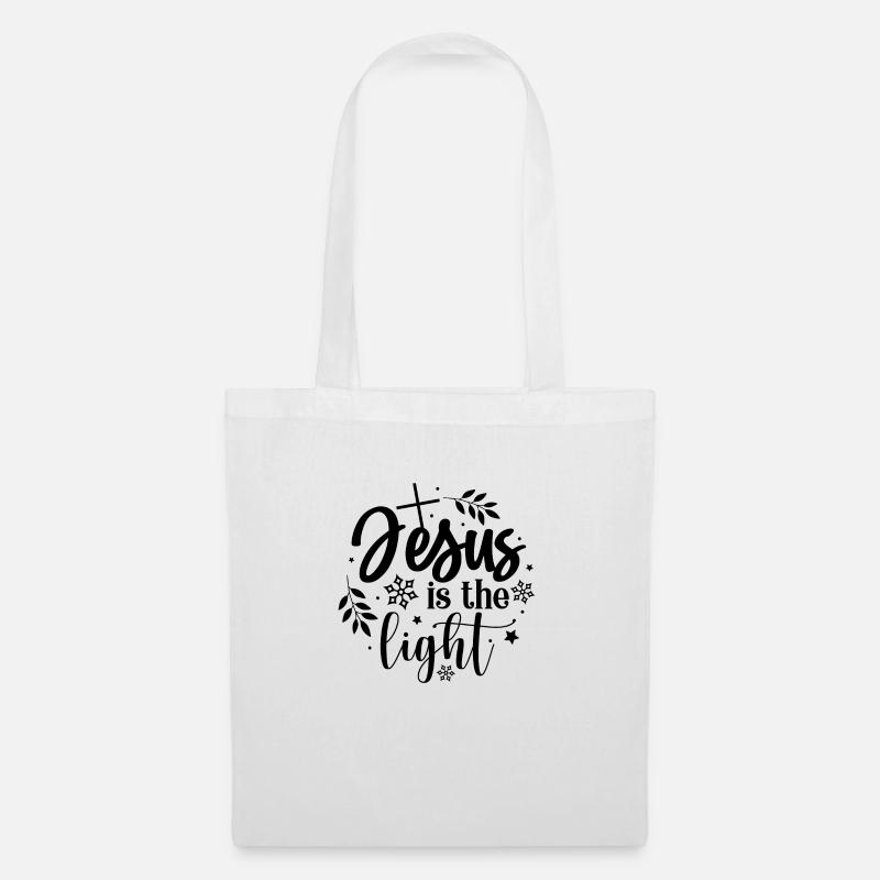 Jesus is the light - Stoffbeutel - Weiß