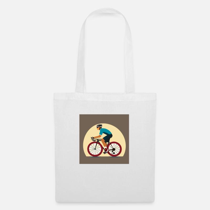 Fahrrad / Rennrad - Stoffbeutel - Weiß
