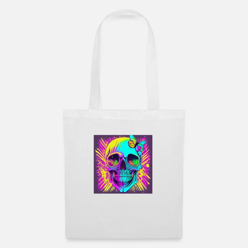 Skull - Tote Bag - white