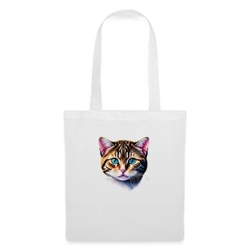 Chat, chat siamois, chaton, chat domestique, propriétaire de chat - Sac en tissu - blanc - Devant