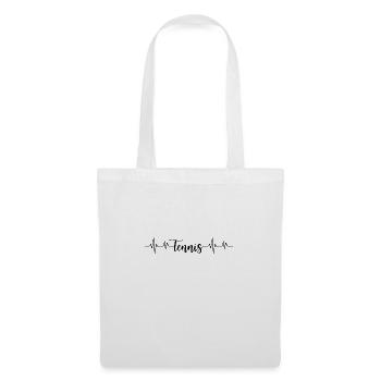 Tennis battement de cœur - Sac en tissu - blanc - Devant