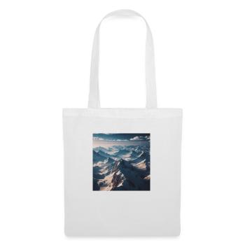 Paysage de montagne au-dessus des nuages - Sac en tissu - blanc - Devant